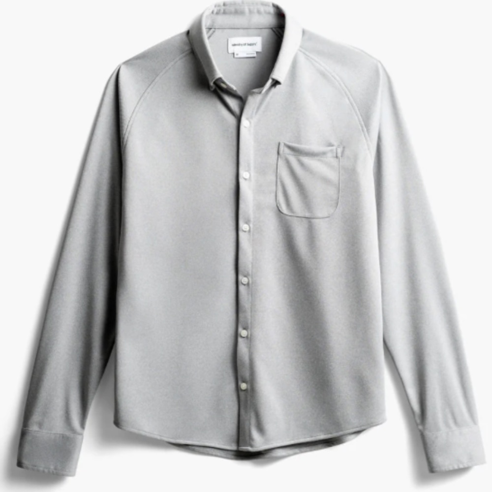 Men's Apollo Raglan Sport Shirt - Gray White Heather